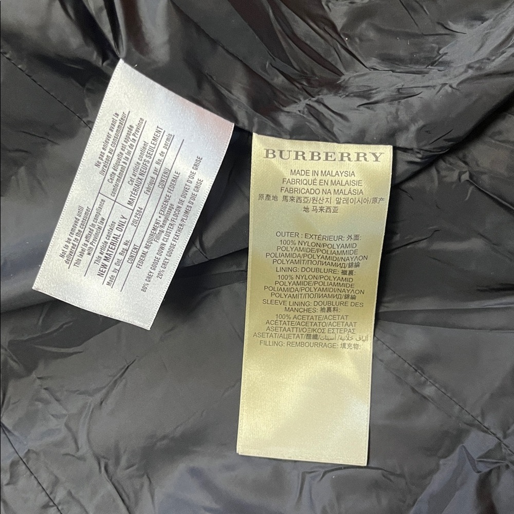 Burberry Brit Black Quilted Puffer Jacket With Belt - Picture 7 of 10